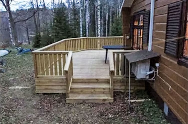Vakantiehuis Blockhaus mit Sauna direkt am See