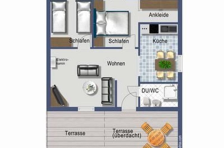 Vakantiehuis Gepflegtes Ferienhaus mit eigenem Saunahaus