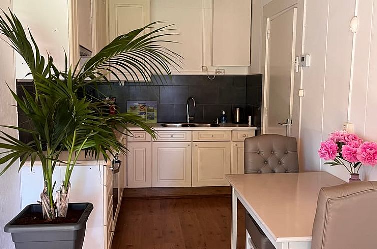 Moderne keuken in Vakantiehuis in Borger, Noord Drenthe met stijlvolle inrichting en veel lichtinval.