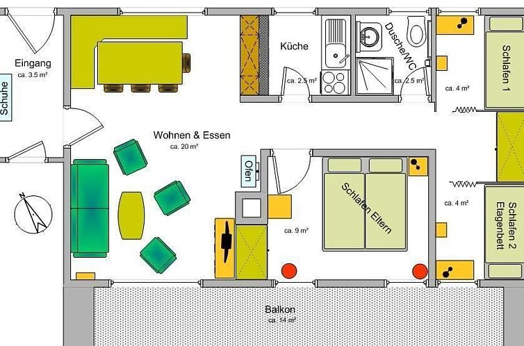 Appartement Haus Reanchme