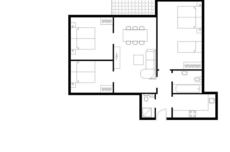 Appartement Bündalodge 1015 4-Zimmerwohnung
