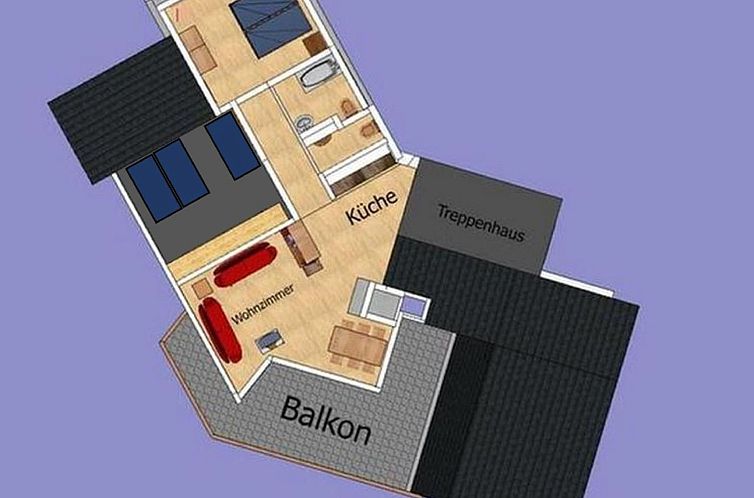 Vakantiehuis Haus Basilisk / Obere Wohnung für 5 Personen