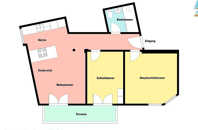 Appartement Appartement/Fewo, Dusche, WC, 3-Bettwohnung