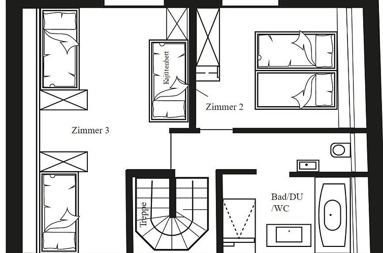 Appartement Appartement/Fewo, Dusche und Bad, 8-Bettwohnung