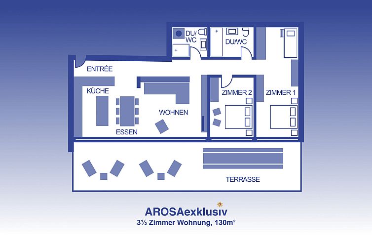 Appartement 130m2 Luxus-Apartment mit Südterrasse