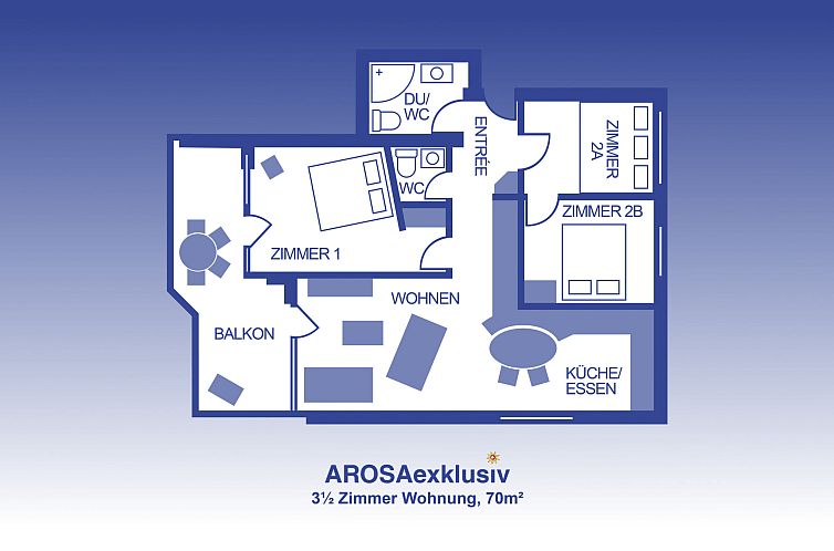 Appartement 4-Zimmerferienwohnung mit Südterasse