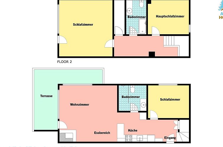 Appartement Appartement/Fewo, Dusche und Bad, WC, 6-Bettwohn
