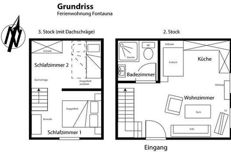 Appartement Fewo mit Blick auf die Berge