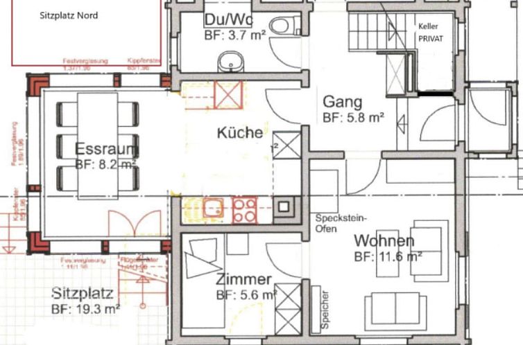 Appartement Tgèsa Margeritha Frei M., (Sedrun), 253.01