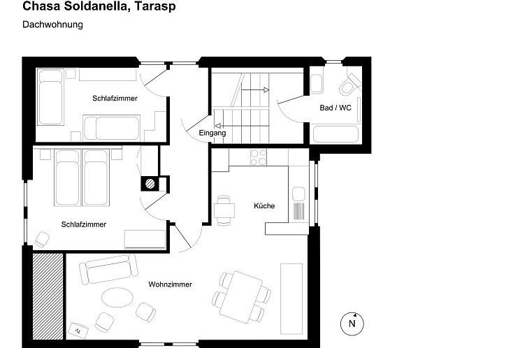 Appartement Chasa Soldanella, (Tarasp)
