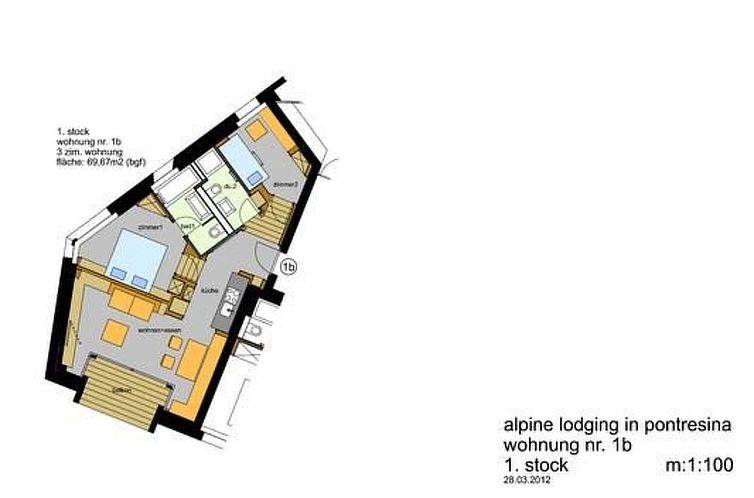 Appartement Alpine Lodge 4-Bett-Wohnung Chesa Plattner / "Be