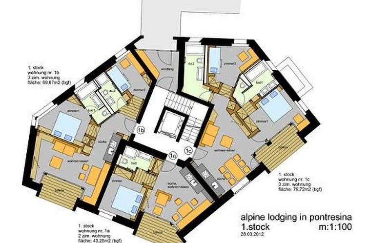 Appartement Alpine Lodge 4-Bett-Wohnung Chesa Plattner / "Be