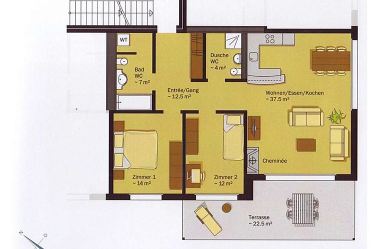 Appartement Sandeilas 10 Appartement/Fewo, Bad, WC, 2 Schlaf