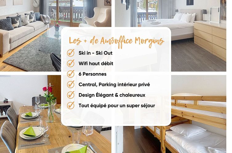 Appartement Morgins 6P, Ski-in Ski-out, Parkplatz, zentral, 