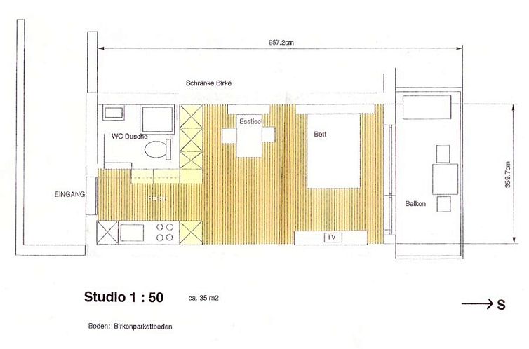 Appartement Silence / Studio Türkis, (Grächen), 1024