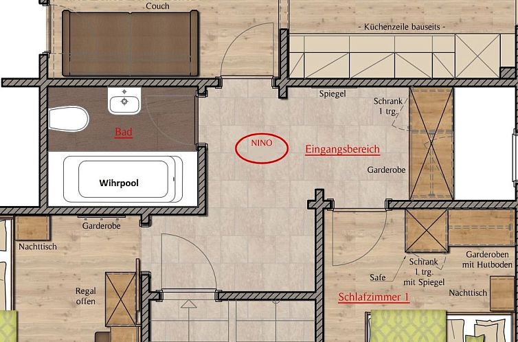 Appartement Lunic, AZapartments.ch, B&B, (Grächen), 1057