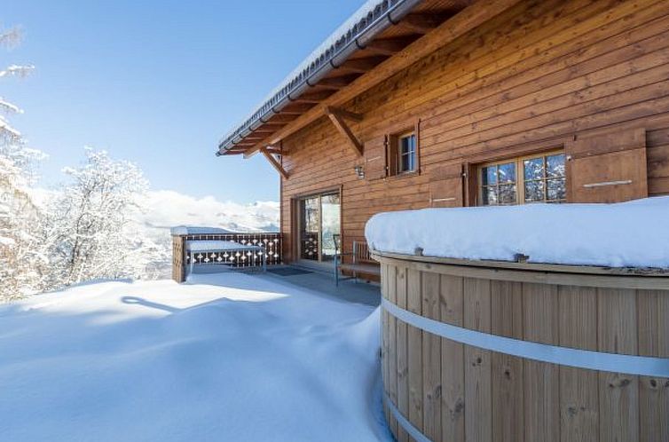 Vakantiehuis Chalet Nid Blanc wood burning hottub