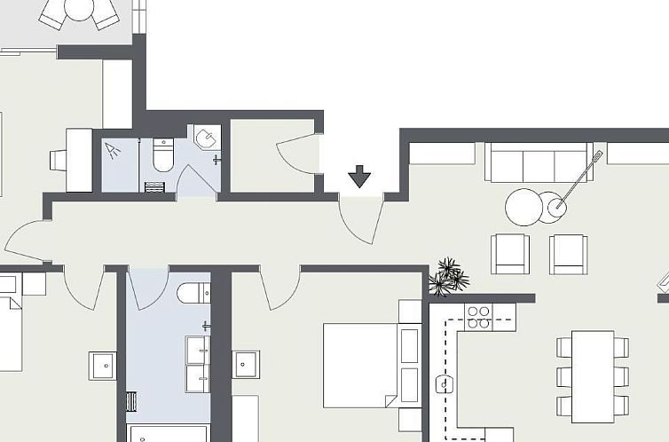 Appartement Top Ferienwohnung Castor für 2-7 Personen