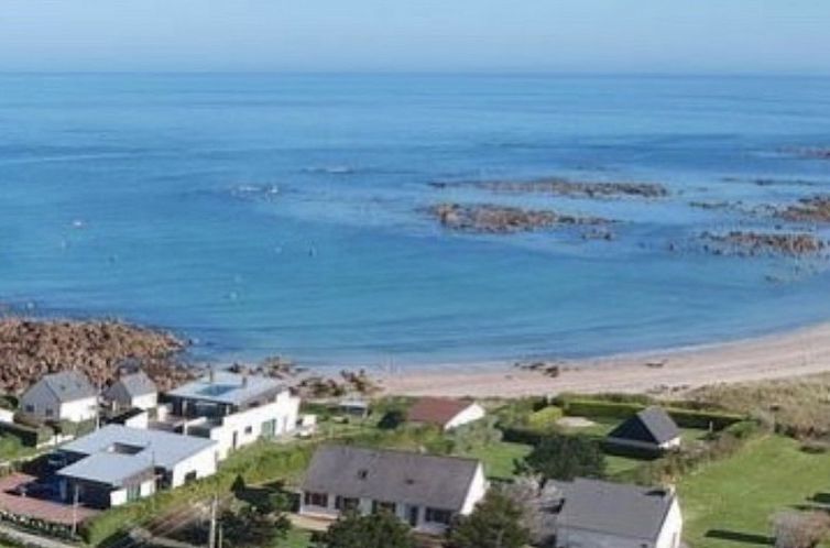 View of Les Pres Sales in Fermanville, Lower Normandy, a vacation home on France's serene coastline.