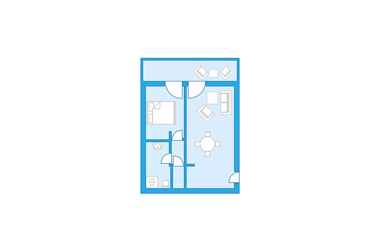 Appartement Maremüritz-Aurora Landsicht