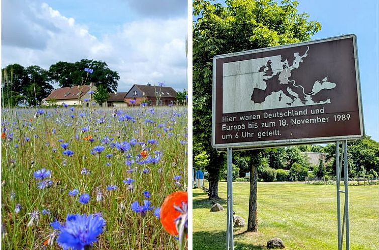 Vacation home in Gardelegen, Germany, next to a field of wildflowers and historical sites.