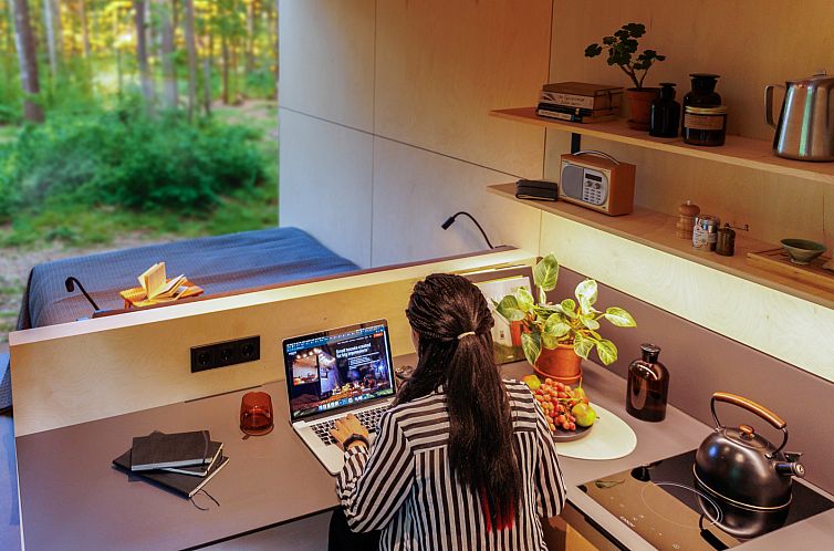 Tiny house met spiegelgevel