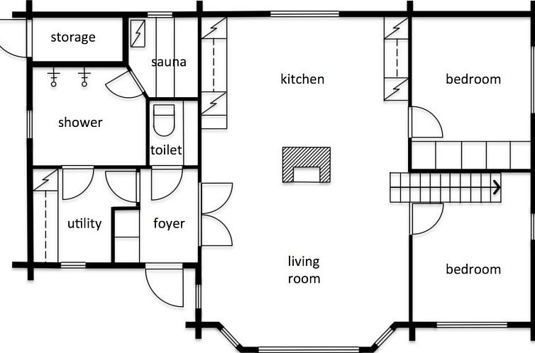 Vakantiehuis Ferienvilla mit Sauna und Garten am See