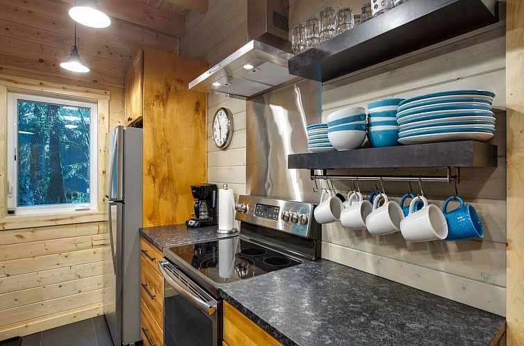 Vakantiehuis Brandneue Hütte mit Holzofen und Wi-Fi