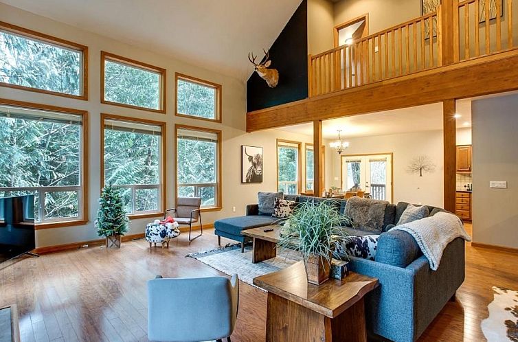 Vakantiehuis County Home Cabin mit Wi-Fi und Kamin