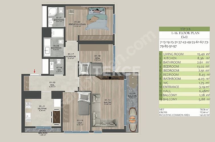 Appartement in Kartal