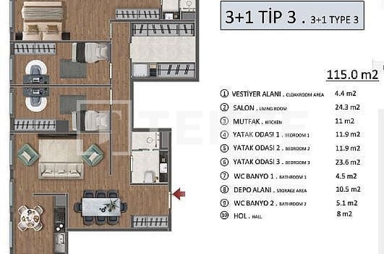 Appartement in Adnan Kahveci