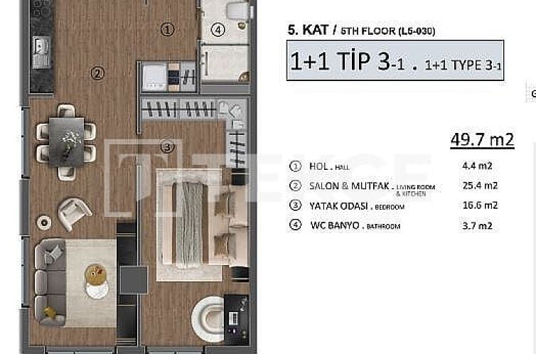 Appartement in Adnan Kahveci