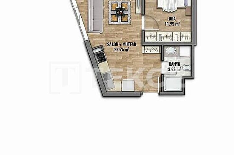 Appartement in Yakuplu