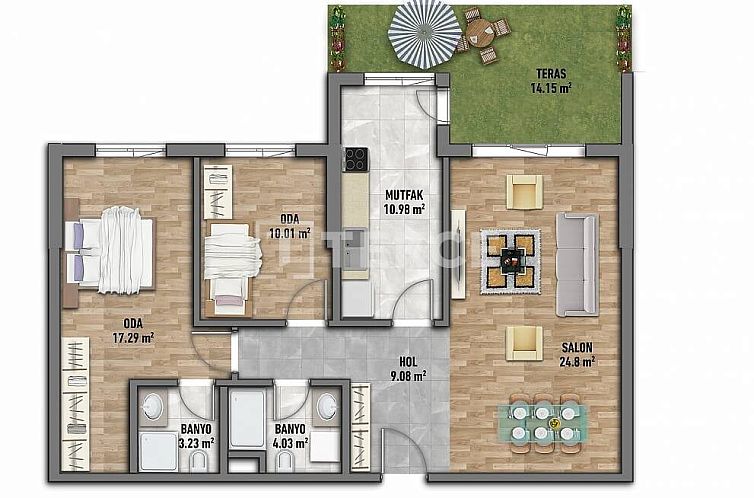 Appartement in Yakuplu