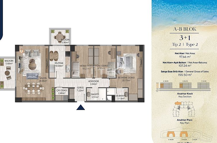 Appartement in Büyükçekmece