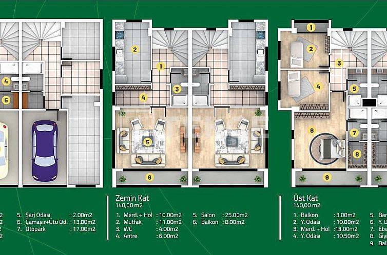 Geschakelde woning in Firuzköy