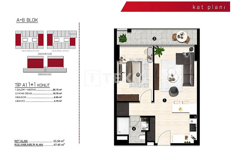 Appartement in Nilüfer