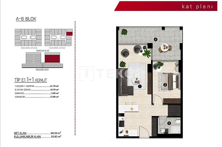 Appartement in Nilüfer
