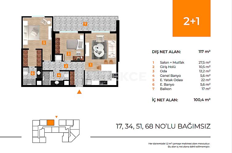 Appartement in Nilüfer