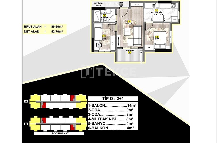 Appartement in Nilüfer