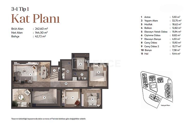 Appartement in Doğanköy