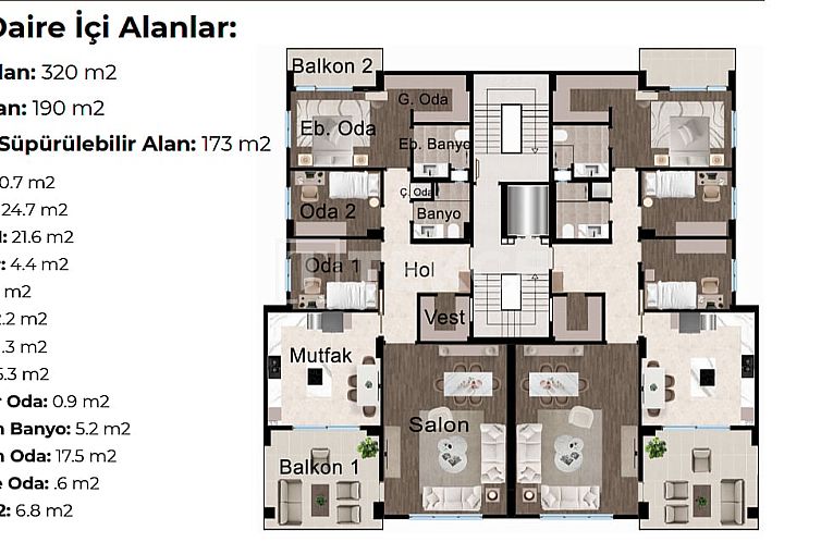 Appartement in Nilüfer