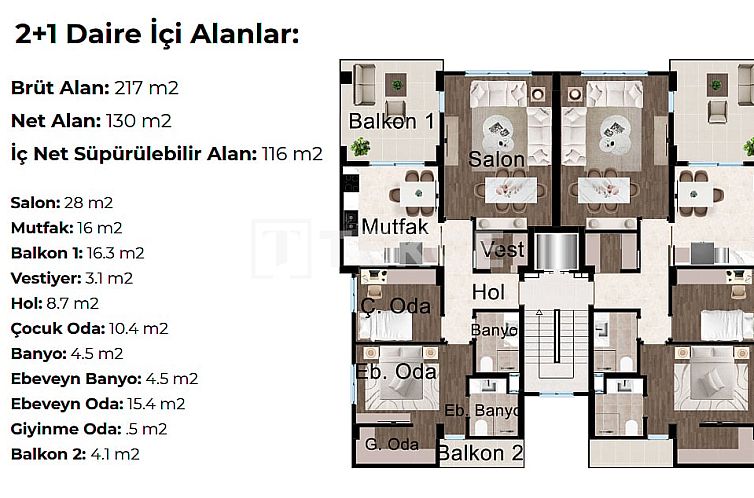 Appartement in Nilüfer