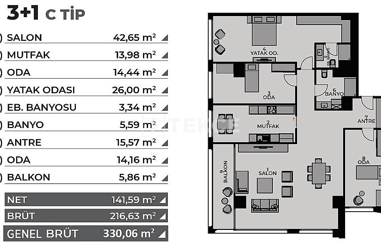Appartement in Fikirtepe