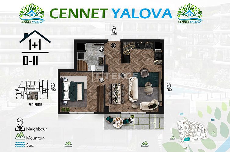 Appartement in Çamlık