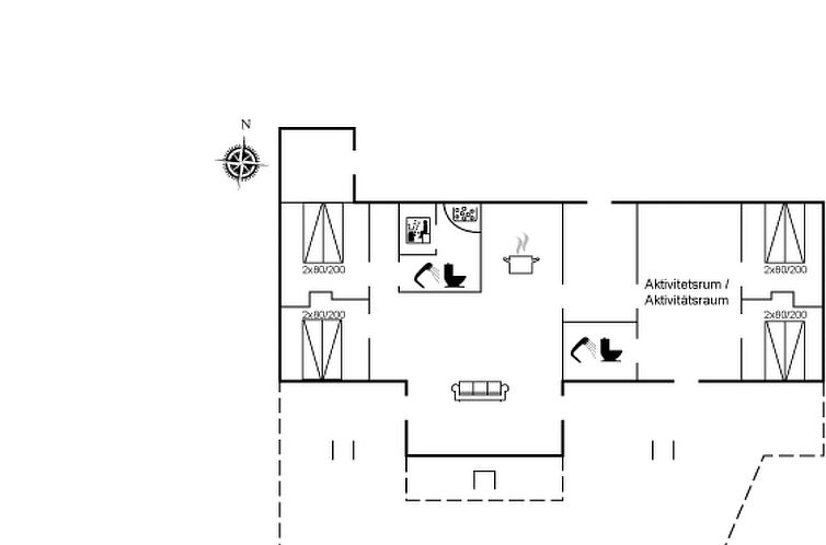 Vakantiehuis "Human" - 10.5km from the sea