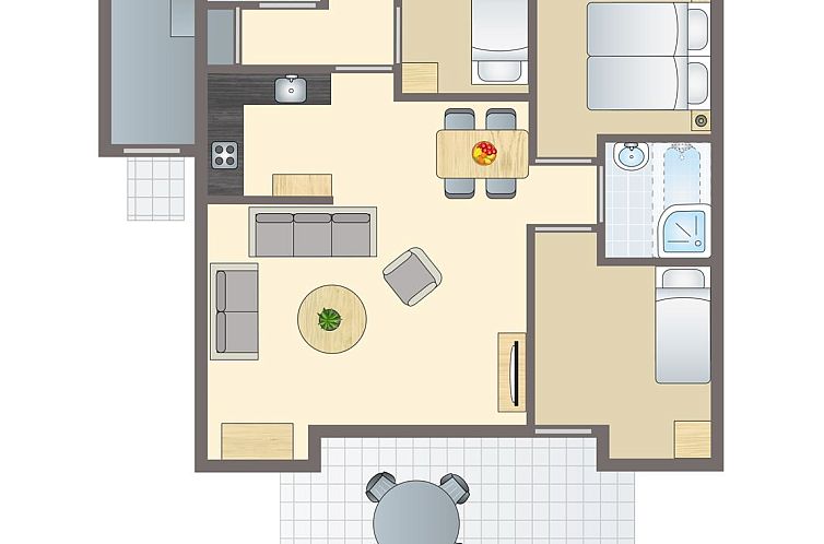 Stroombroek 4-persoons bungalow 4C4 in Braamt, Achterhoek met groene tuin en gezellige uitstraling.