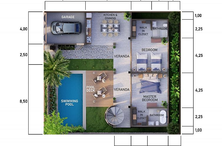 Vrijstaande woning in Perancak