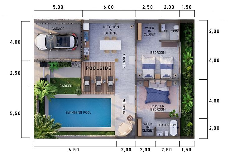 Geschakelde woning in Perancak