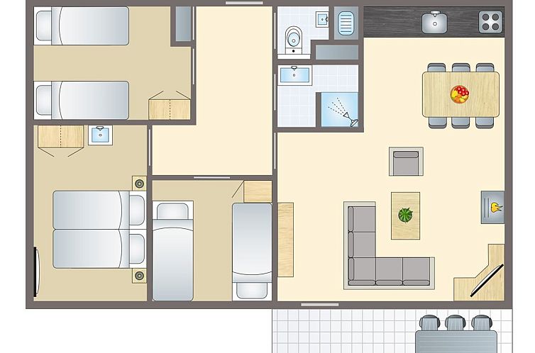 Heideheuvel 6-persoons bungalow Beekbergen Veluwe omgeven door groene natuur